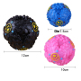 Manufacturer wholesale black blue pink round pet dog plastic feeder ball toys
