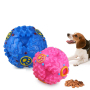 Manufacturer wholesale black blue pink round pet dog plastic feeder ball toys