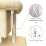 Manufacturer wholesale sisal short plush stable grey beige cat scratcher tree house
