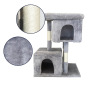 Manufacturer wholesale sisal short plush stable grey beige cat scratcher tree house