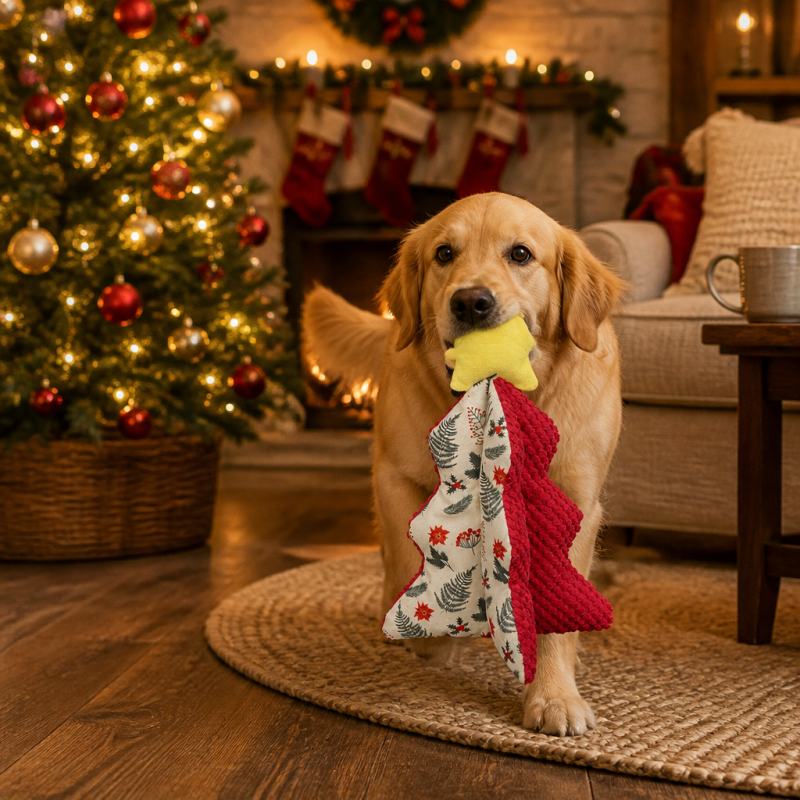 Wholesale Chew Plush Customized Dog Christmas Toys