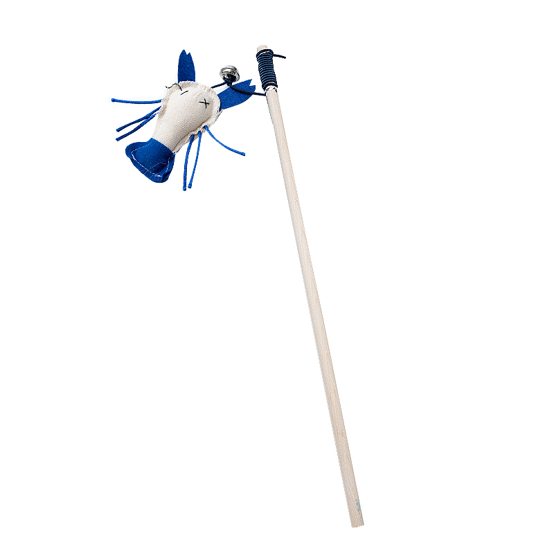 Manufacturer wholesale blue feather plush cat teasing toys