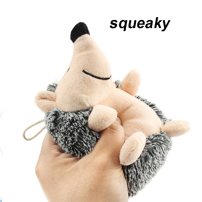 Manufacturer wholesale cute squeaky dog hedgehog plush toys