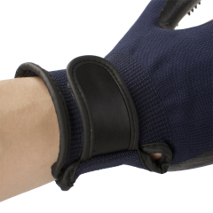 Wholesale manufacturer new rubber breathable blue dog pet grooming gloves