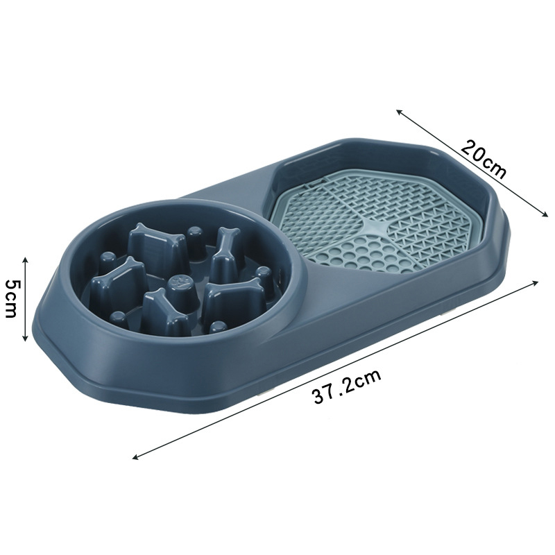 Manufacturer wholesale blue pink green yellow slow feeder dog bowl with lick mat