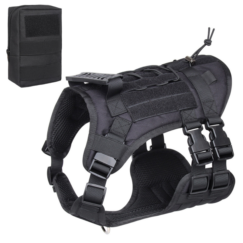 Manufacturer wholesale solid large dog harness with bag
