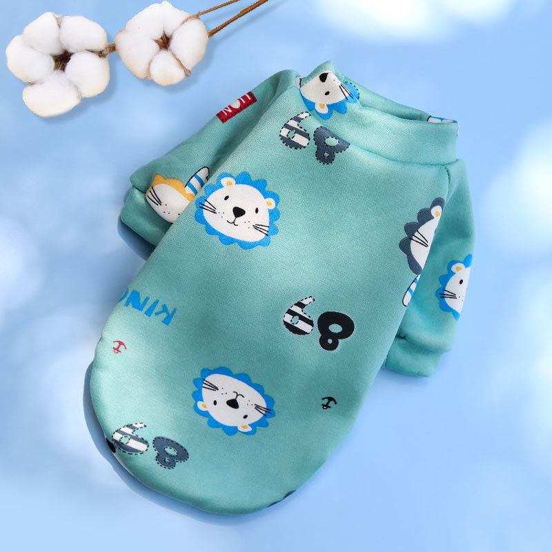 Manufacturer wholesale multi-pattern short plush warm dog velvet hoodie