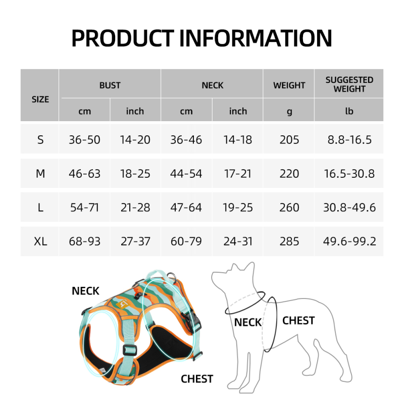 Wholesale Reflective Stripe Large Dog Harness Tactical