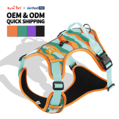 Wholesale Reflective Stripe Large Dog Harness Tactical