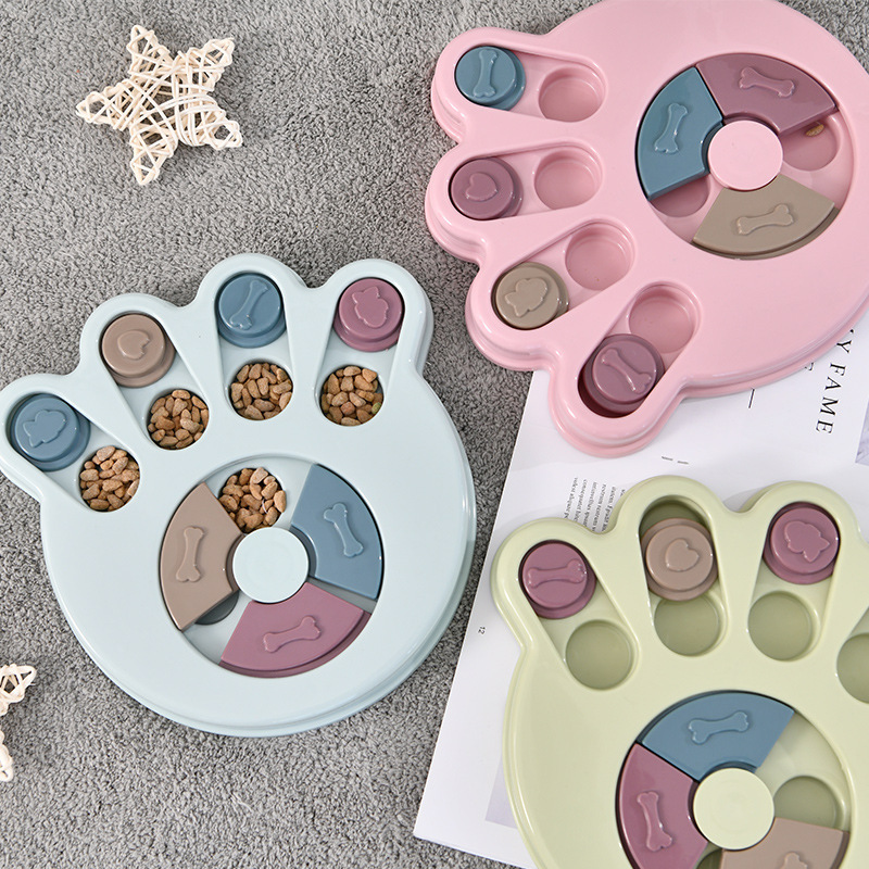Manufacturer wholesale round paw hexagon shape dog smart feeder toy