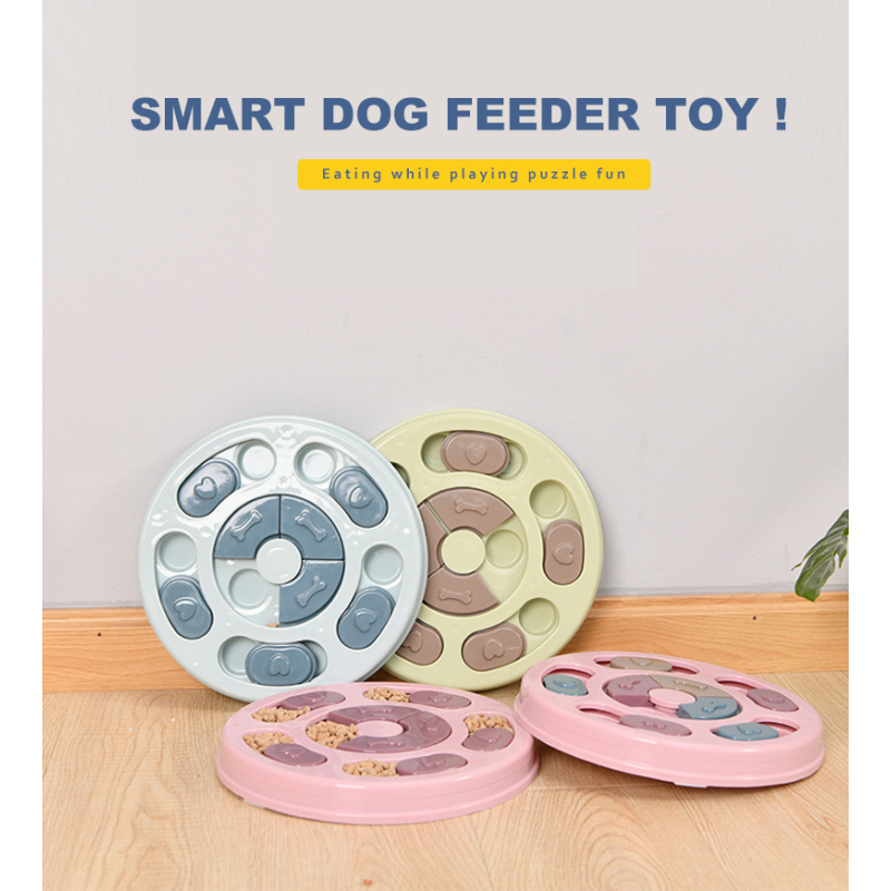 Manufacturer wholesale round paw hexagon shape dog smart feeder toy