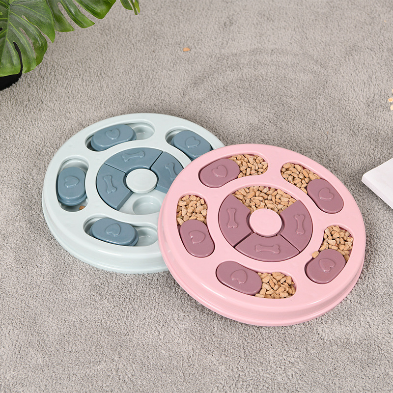 Manufacturer wholesale round paw hexagon shape dog smart feeder toy