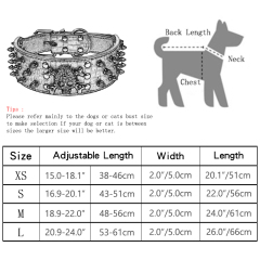 Wholesale PU Leather Skull Dog Spike Collar