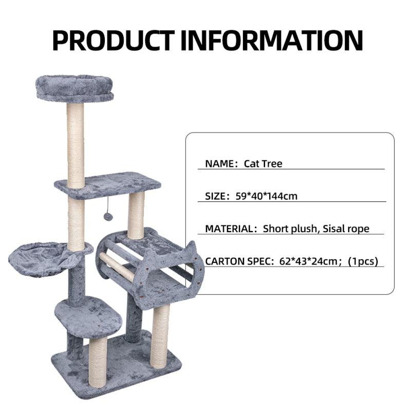 Manufacturer Wholesale Sisal Wood Cat Trees Scratcher