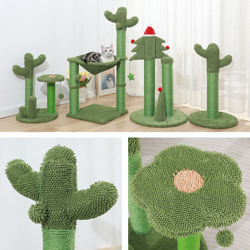 Manufacturer wholesale cactus shape detachable cat tree more design