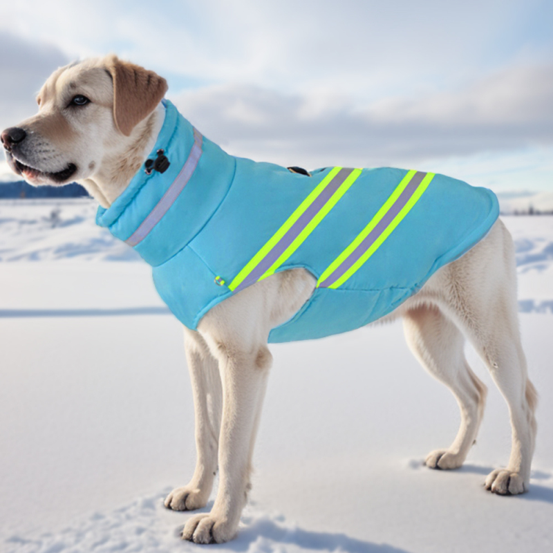 Manufacturer Wholesale Waterproof Warm Winter Dog Coat with Reflective Stripe
