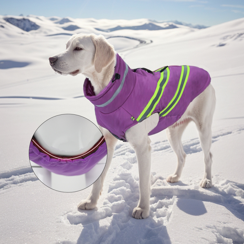 Manufacturer Wholesale Waterproof Warm Winter Dog Coat with Reflective Stripe