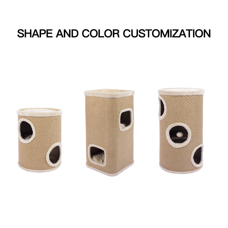 Manufacturer Wholesale Wood Beige Cat Trees & Scratcher