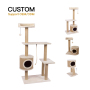 Manufacturer Wholesale Wood Beige Cat Trees & Scratcher
