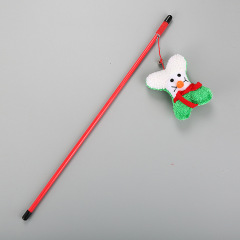 wholesale manufacturer christmas plush feather cheap cat teaser toy