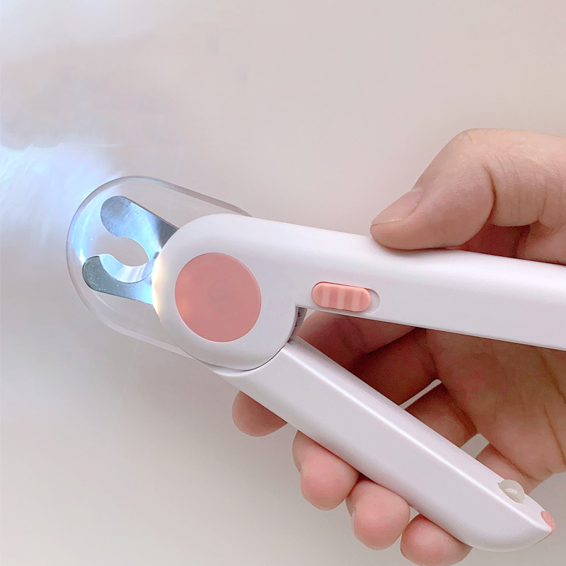 Manufacturer wholesale battery led light small dog cat nail clippers with nail file