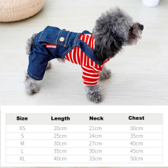 Manufacturer wholesale OEM custom size popular fashion breathable comfortable pet dog jeans