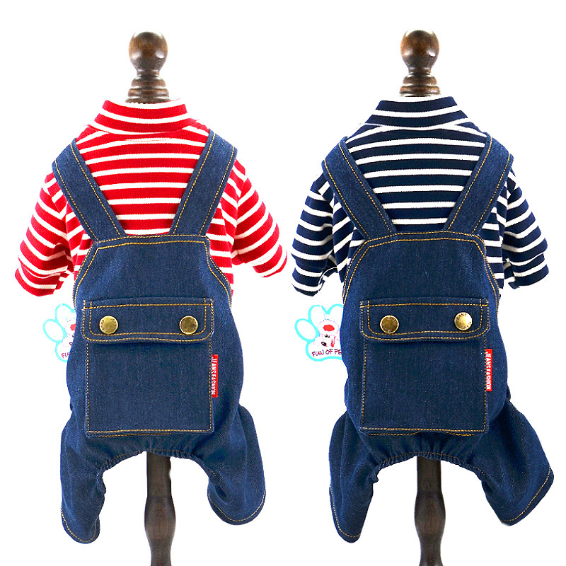 Manufacturer wholesale OEM custom size popular fashion breathable comfortable pet dog jeans