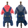 Manufacturer wholesale OEM custom size popular fashion breathable comfortable pet dog jeans