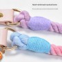 Wholesale PU Leather Woven Rope Colorful Custom Logo Dog Collar and Leash Set