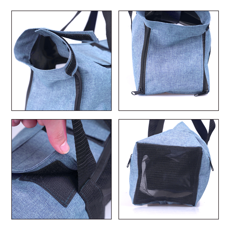 Manufacturer wholesale breathable blue black cat carrier