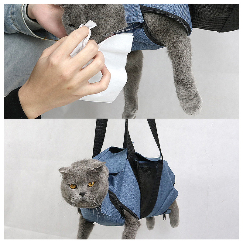 Manufacturer wholesale breathable blue black cat carrier