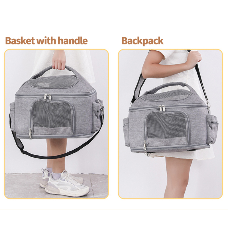 Wholesale Detachable Foldable Breathable Travel Portable Cat Carrier Bag Pet Dog Stroller