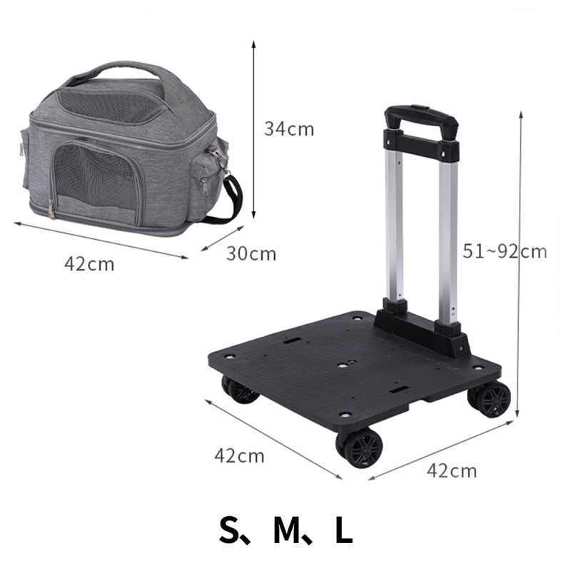 Wholesale Detachable Foldable Breathable Travel Portable Cat Carrier Bag Pet Dog Stroller