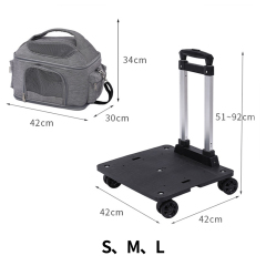 Wholesale Detachable Foldable Breathable Travel Portable Cat Carrier Bag Pet Dog Stroller