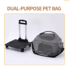 Wholesale Detachable Foldable Breathable Travel Portable Cat Carrier Bag Pet Dog Stroller