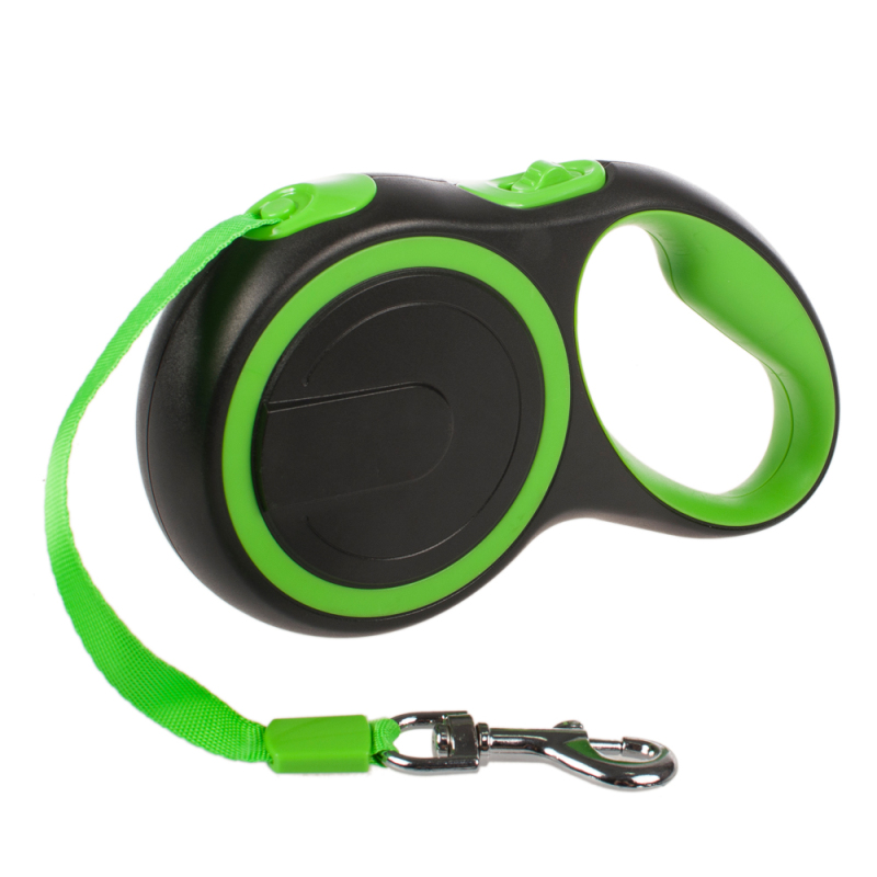 Manufacturer wholesale pink green blue plastic nylon automatic dog retractable leash