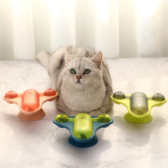 Manufacturer wholesale plane shape rotating catnip bell dog cat feeder toys