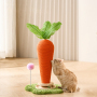 Manufacturer Wholesale Sisal Carrot Mushroom Design Wooden Turntable Toy Cat Scratcher Post