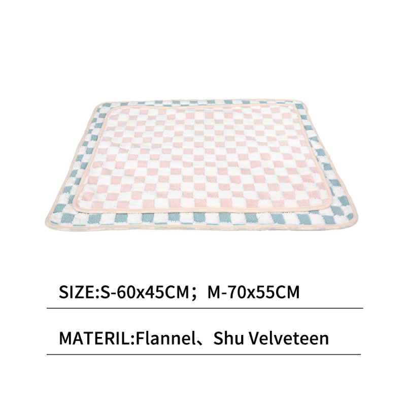 Manufacturer Wholesale Plaid Warm Soft Plush Cat Dog Pet Blanket