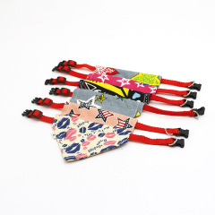 Manufacturer wholesale mix pattern color packing buckle pet dog bandana collar