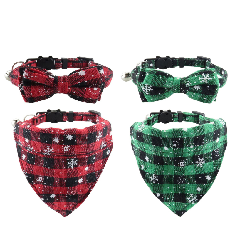 Wholesale Christmas Pet Bow Tie Cat Collar Dog Bandanas