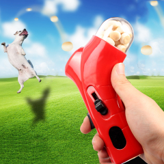 wholesale manufacturer automatic plastic training thrower treat food dog catapult pet food launcher