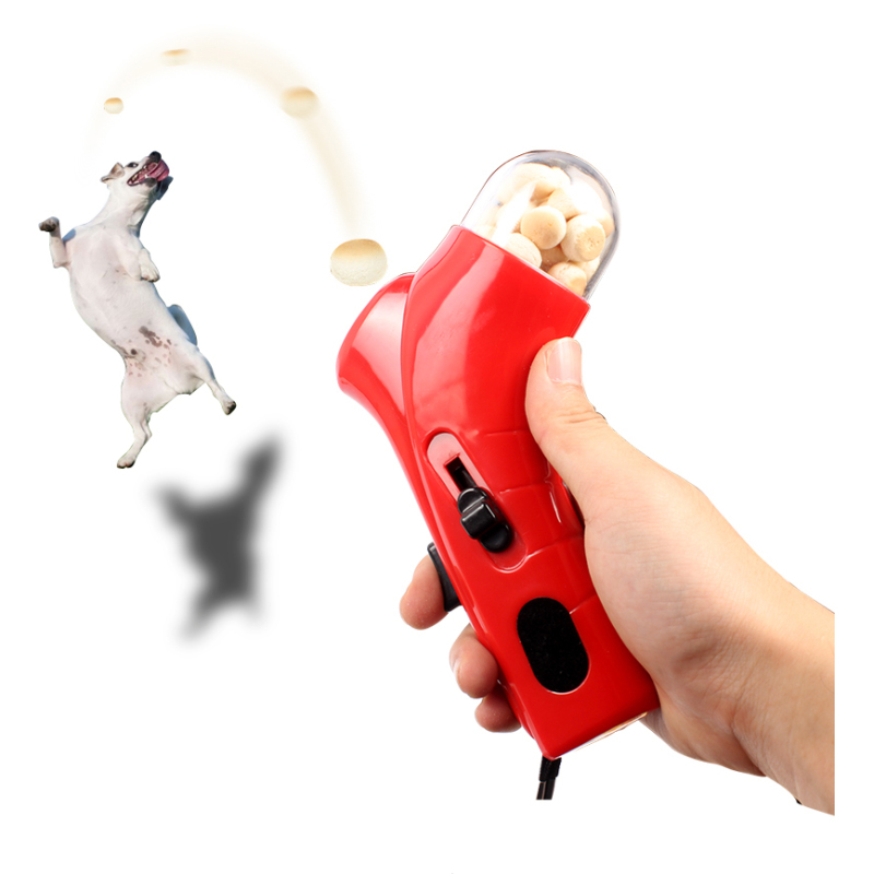 wholesale manufacturer automatic plastic training thrower treat food dog catapult pet food launcher