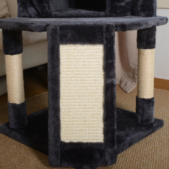 Wholesale Sisal Short Plush Wooden Scratcher Cat Tree House