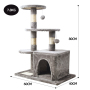 Wholesale Sisal Short Plush Wooden Scratcher Cat Tree House