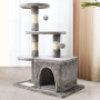 Wholesale Sisal Short Plush Wooden Scratcher Cat Tree House