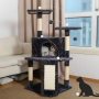 Wholesale Sisal Short Plush Wooden Scratcher Cat Tree House