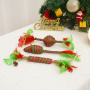 Manufacturer wholesale christmas rope cat toy with wooden polygonum
