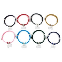 Manufacturer wholesale multi-colors adjustable cat dog collar with id tag