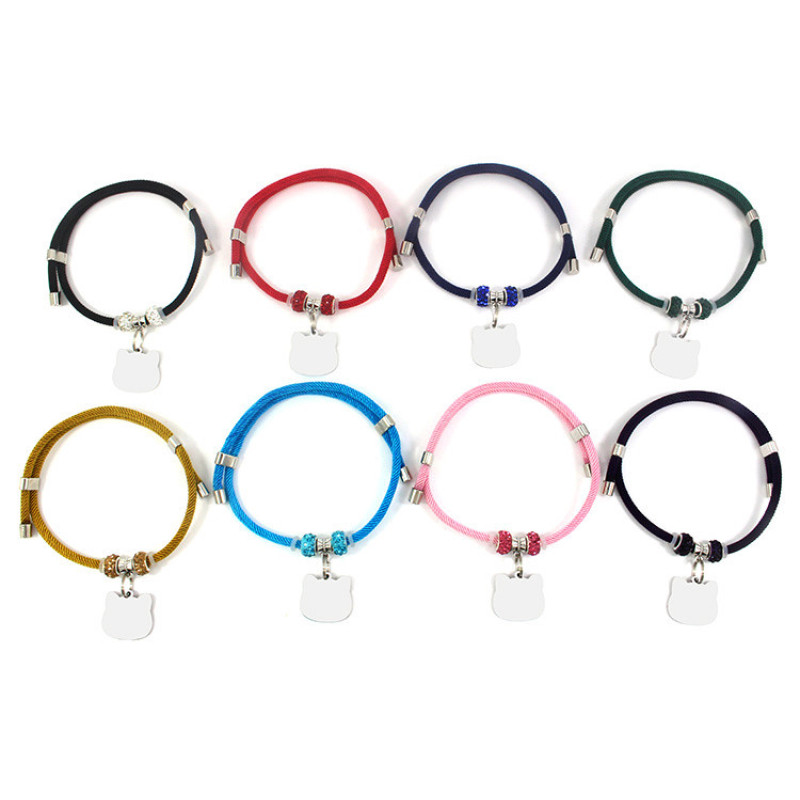 Manufacturer wholesale multi-colors adjustable cat dog collar with id tag